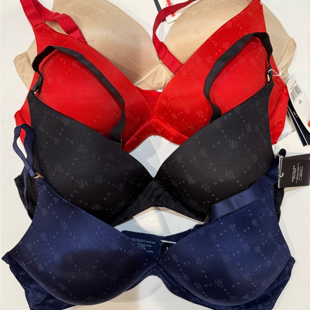 Ralph Lauren Comfort Collection Repeat-Logo Wireless T-Shirt Bras